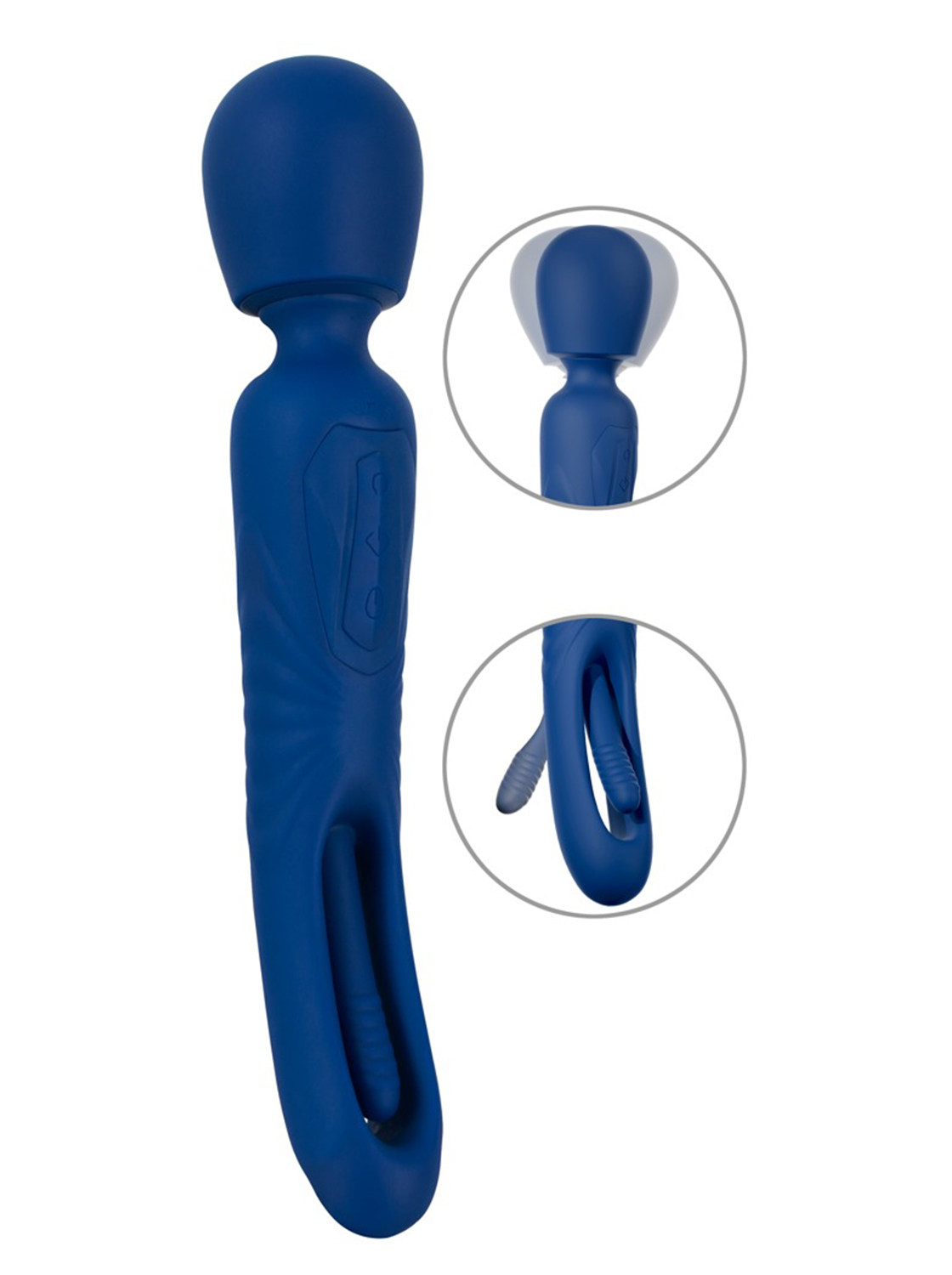 2-in-1 Wand Vibrator Massager with Stimulating Tongue