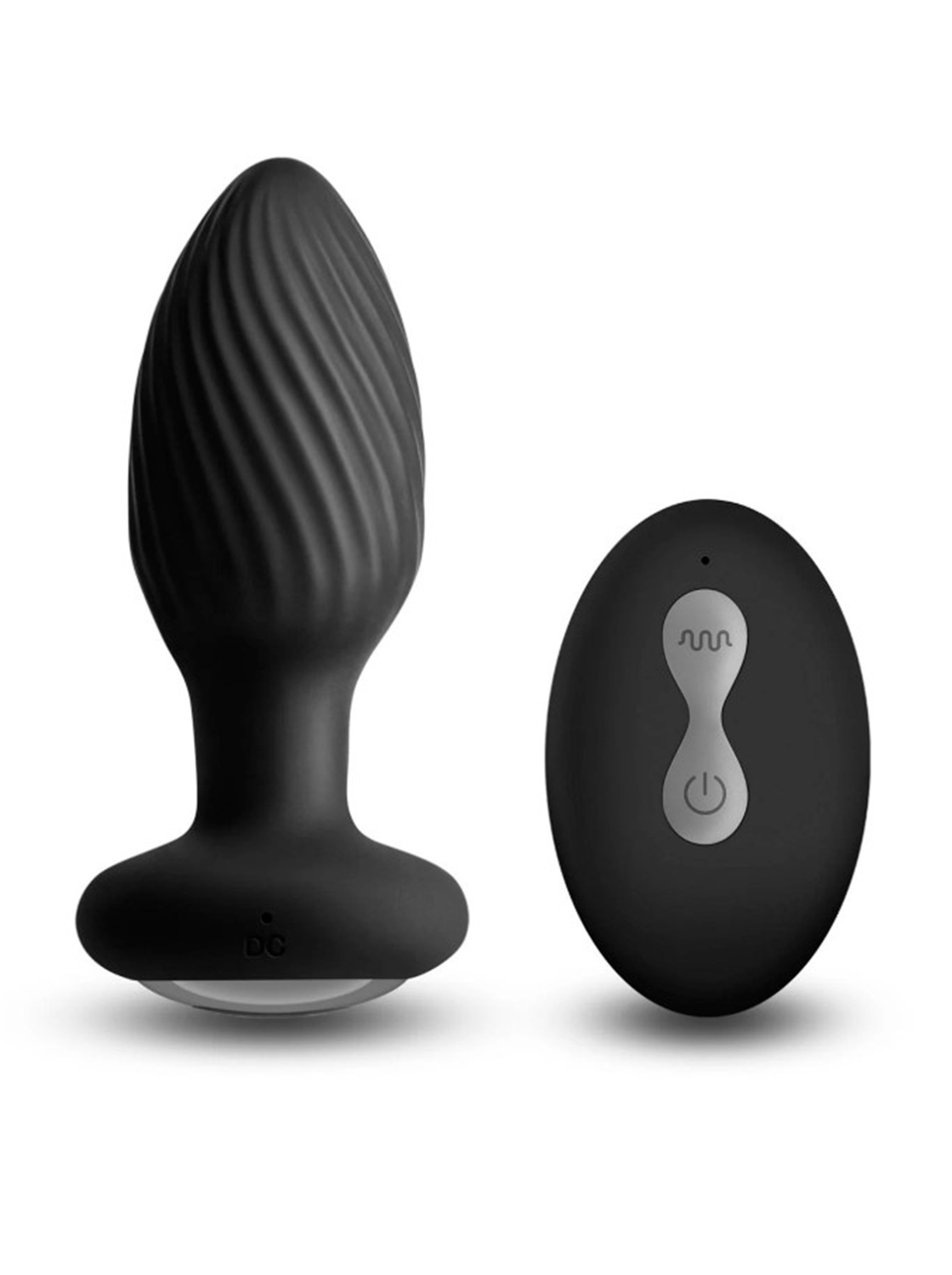 Anal Plug With Rotation and Remote - 7.7cm