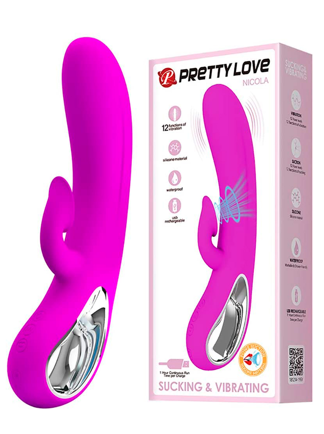 Clit Sucking Vibrator - Pretty Love Nicola Massage Clit Sucking Vibrator - Pretty Love Nicola Massage