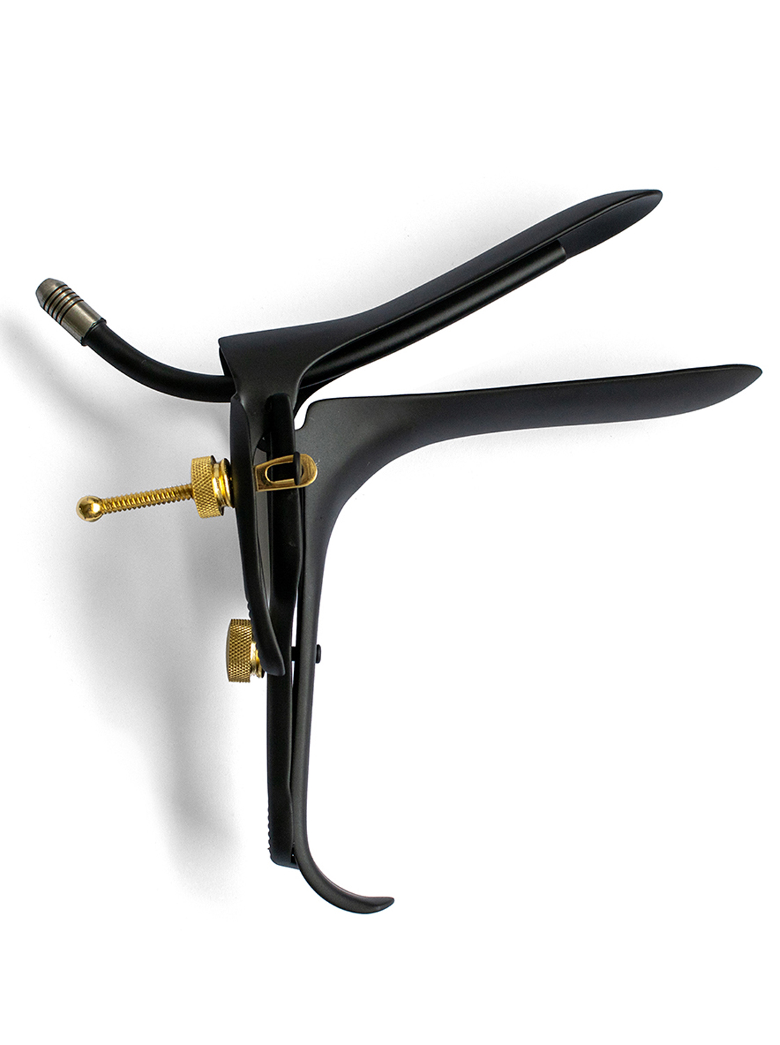 Cusco Anal Speculum With Lubricating Tube - Black and Gold