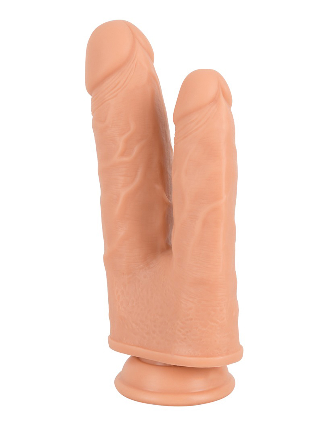 threesom Double Penetration Silicone Dildo - Real Threesom