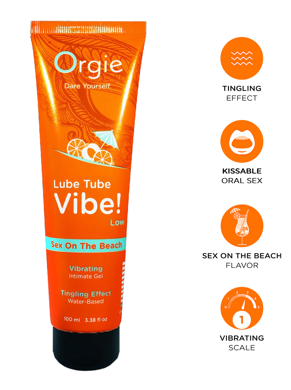 Edible Stimulating Lubricant - Lube Tube Vibe Sex On The Beach - Edible Stimulating Lubricant - Lube Tube Vibe Sex On The Beach -