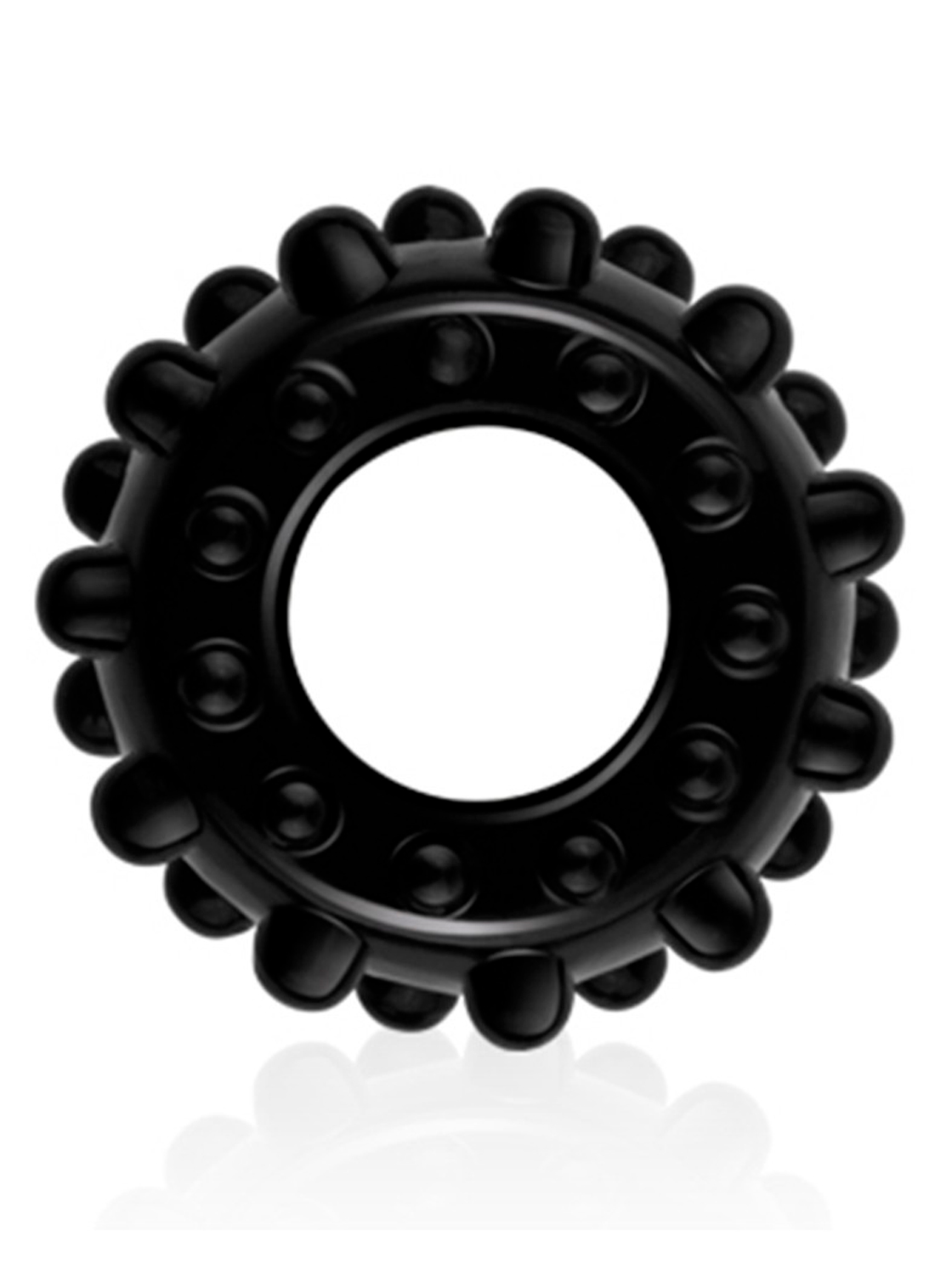 Erection Ring with Protrusions - Black Power Plus