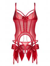 Obsessive Gifty Red Corset and Open-Crotch Thong Set – image 5
