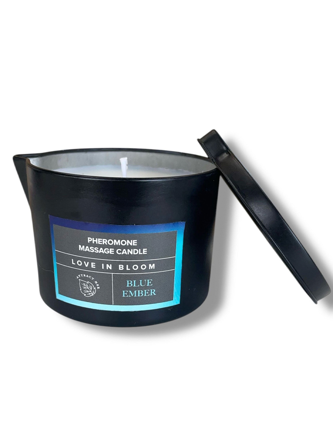 Eye of Love Pheromone Massage Candle - Attract Her 150ml - Blue Ember