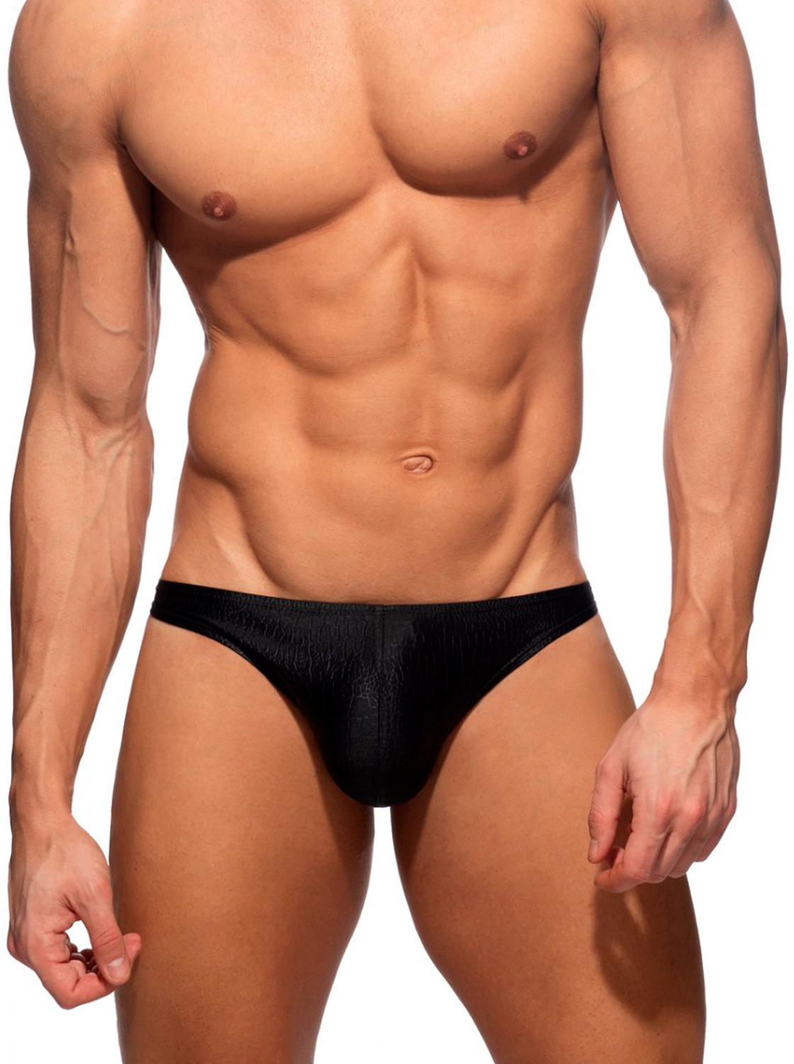 Snake Pattern Slip - Black