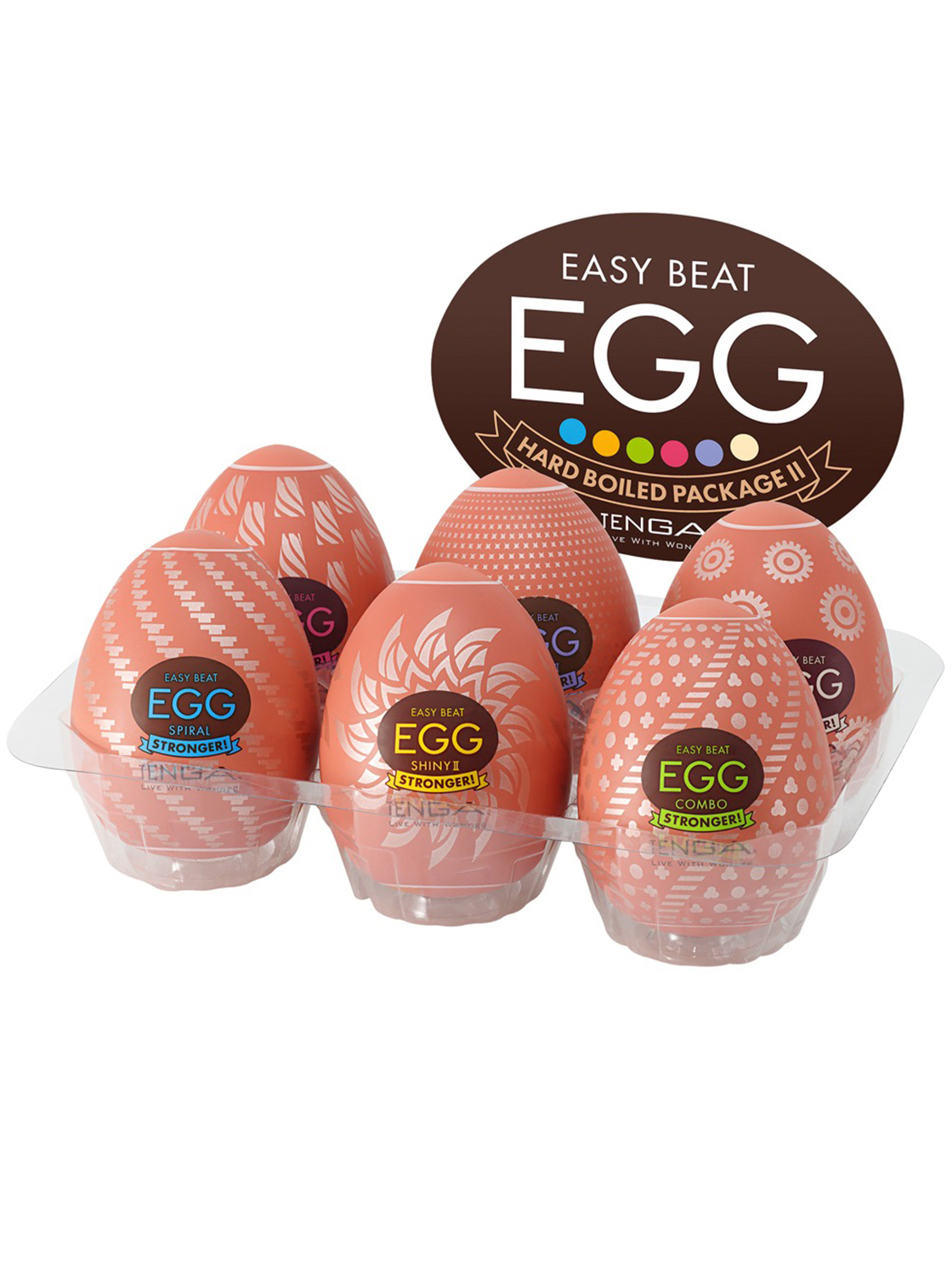 Tenga Stronger Set of 6 Masturbator Eggs