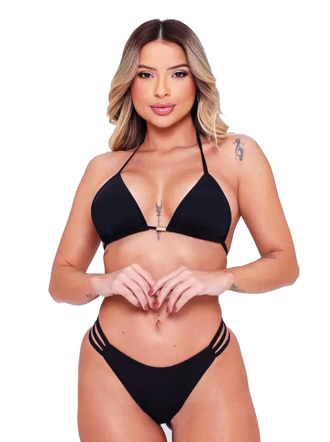 Biquini Brasileño Cortininha Eusi - Negro