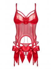 Obsessive Conjunto de Corsé y Tanga Abierta - Gifty Red – imagen 4