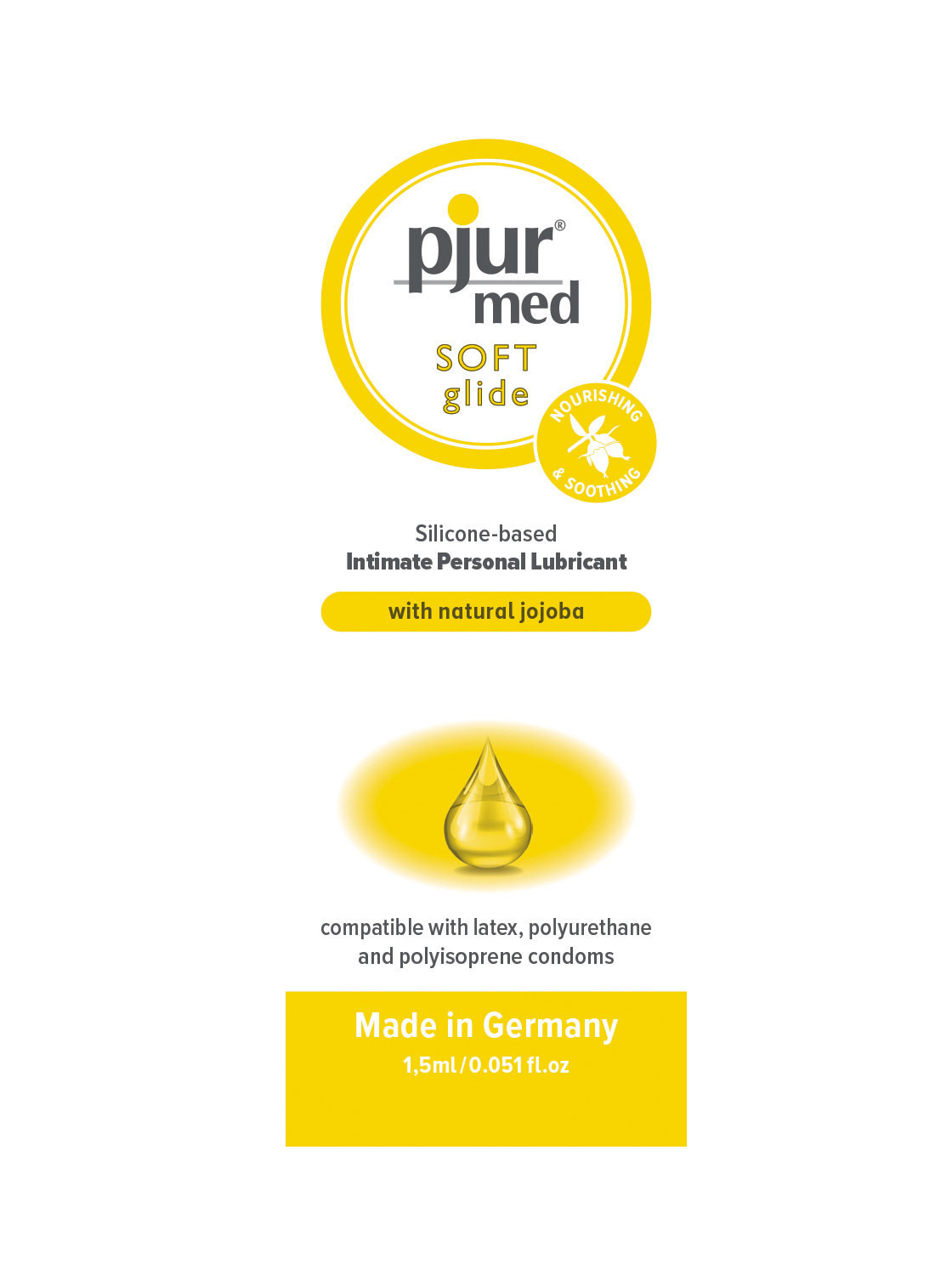 Muestra - Lubricante Silicona con Jojoba - Pjur Soft Glide 1.5ml