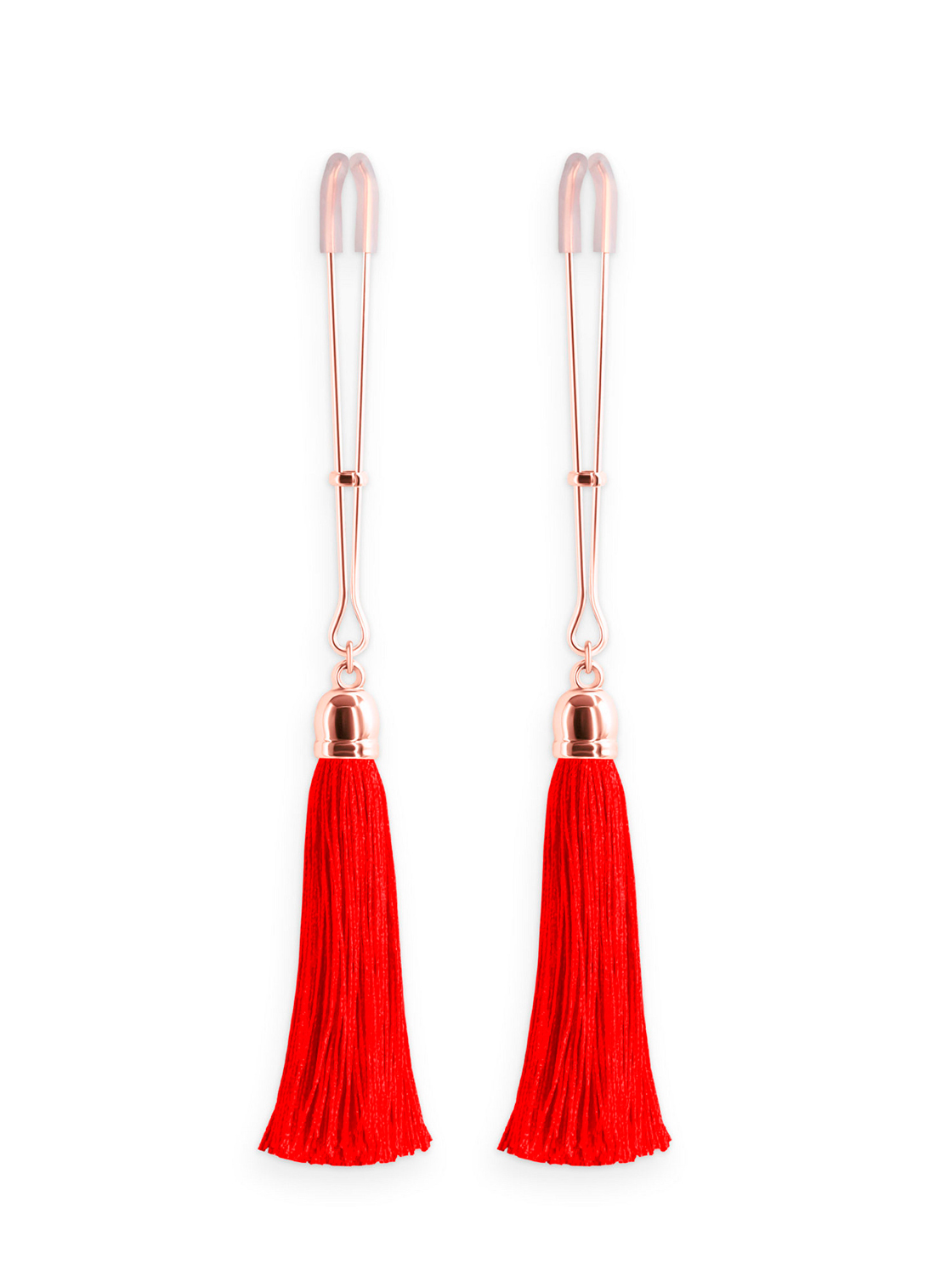 Pinzas De Pezones Con Borlas - Rojo