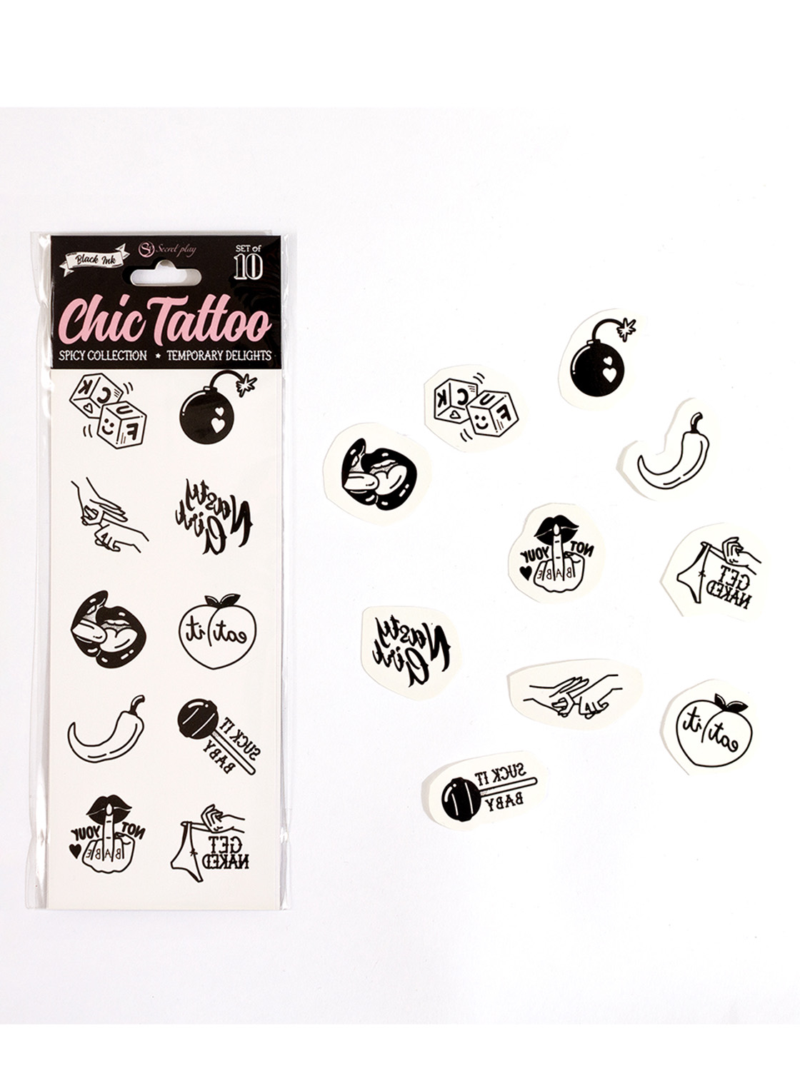 Set 10 Tattoos Temporales - Spicy Collection 