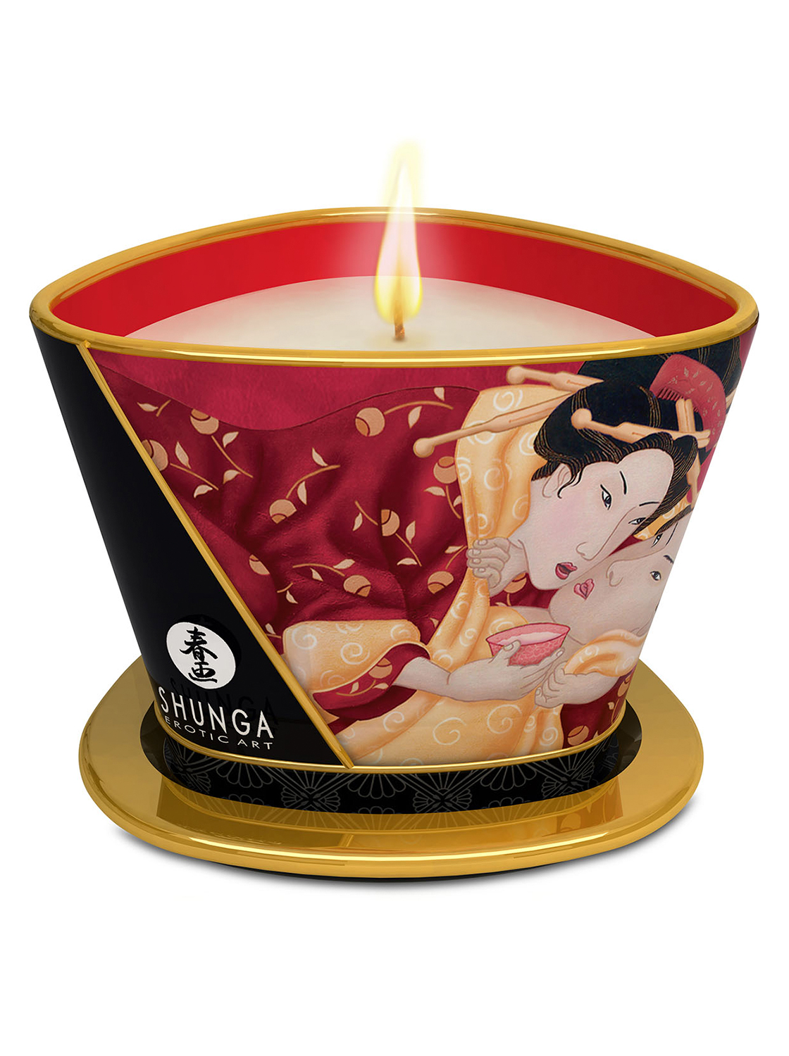 Vela de Masaje Vino Rosado 170ml - Shunga®