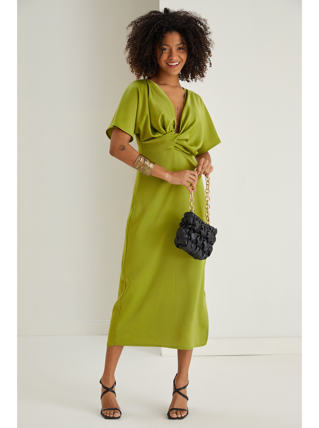 Vestido Deolinda - Verde Lima