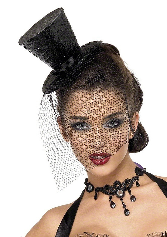 Mini Chapéu Burlesco - Negro