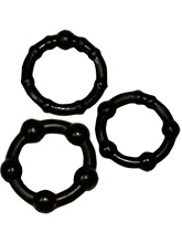 Erection Ring Set - 21 - 23 - 24mm Black