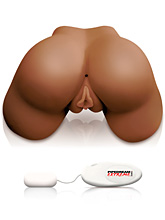 Masturbador Realístico Vagina e Anus - Castanho