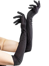 Long Lycra Gloves - Black