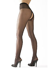 Meias Collants Com Abertura - Negro