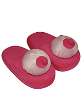Pantufas De Peluche Com Peitos