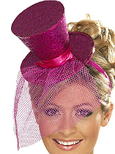 Mini Sombrero Burlesco - Fucsia