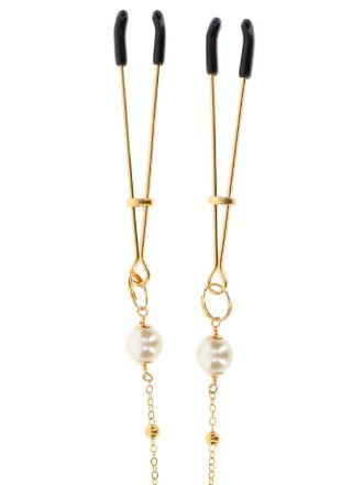 Gold & Pearl Nipple Tweezers