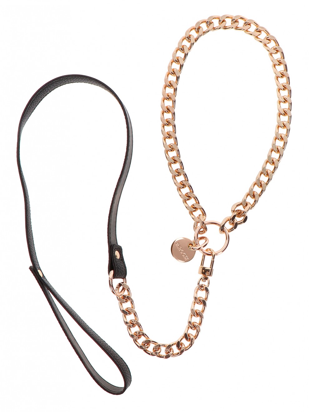Collar y Correa Metal Robusto - Rose Gold