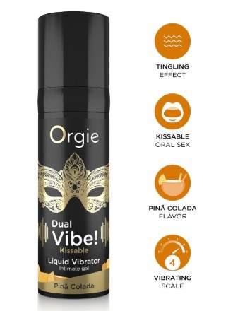 Vibrador Líquido Beijável - Piña Colada 15ml