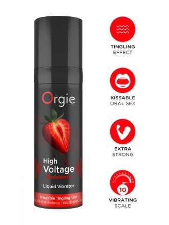 Vibrador Líquido High Voltage Beijável - Morango
