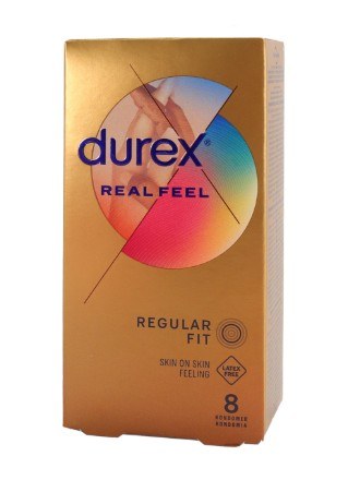 Preservativos SEM LÁTEX Durex® Real Feel - 8un
