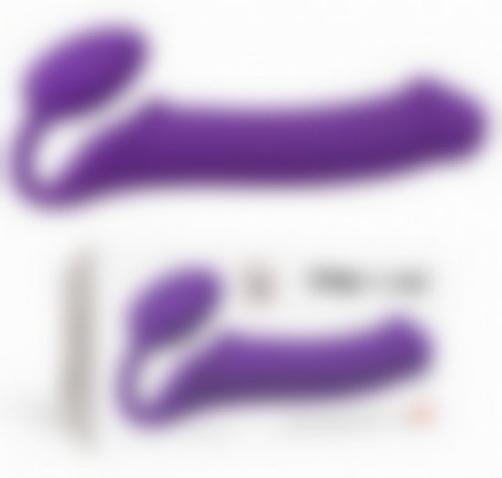 High Quality Strapless Strap-On Purple - Size XL