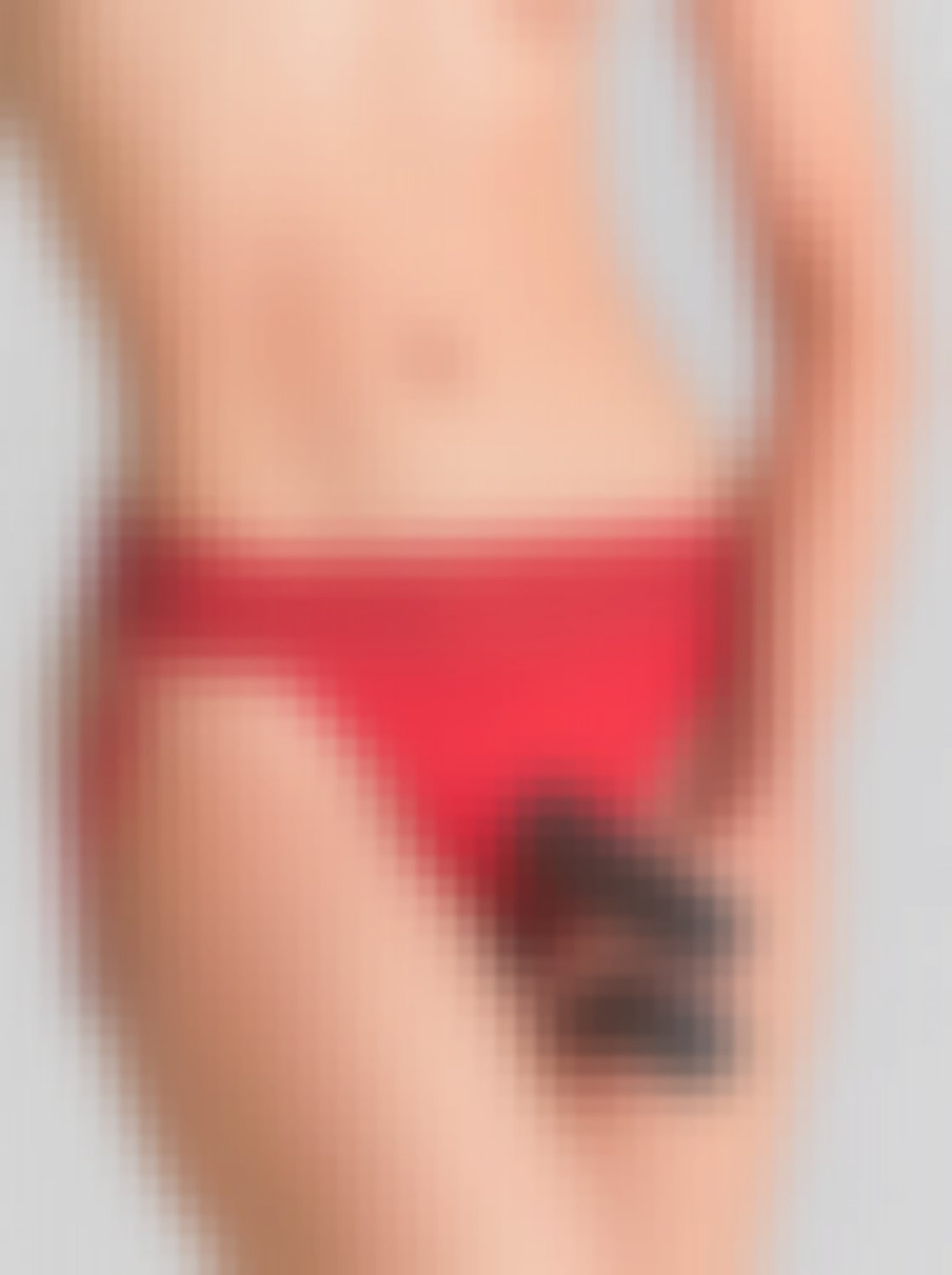 Double Penetration Harness Briefs - Red