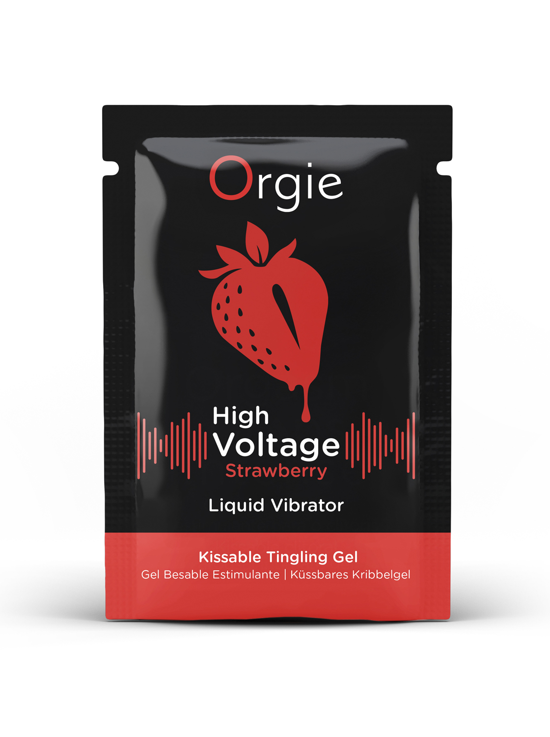 Amostra - Vibrador Líquido High Voltage Beijável - Morango