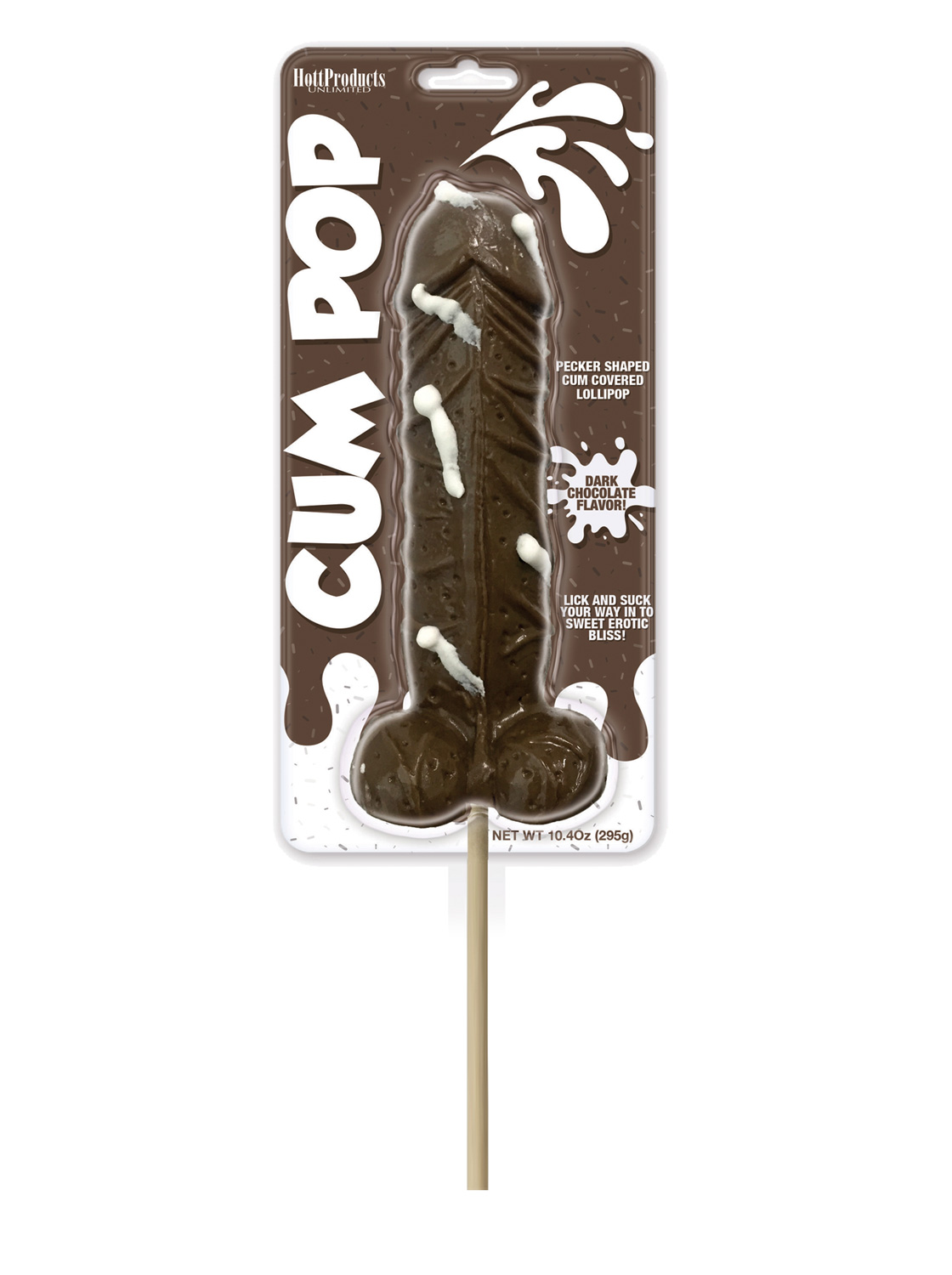 Chupa-Chupa Em Forma De Pénis - Chocolate  Negro 16cm