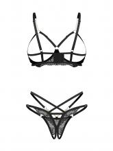 Obsessive Conjunto de Soutien e Tanga Com Aberturas - Matildea Black – imagem 5