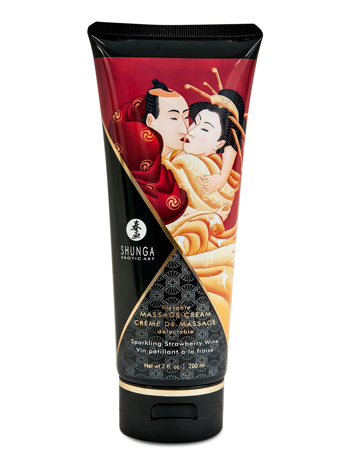 Creme Massagem Hidratante Comestível Morango 200ml - Shunga®