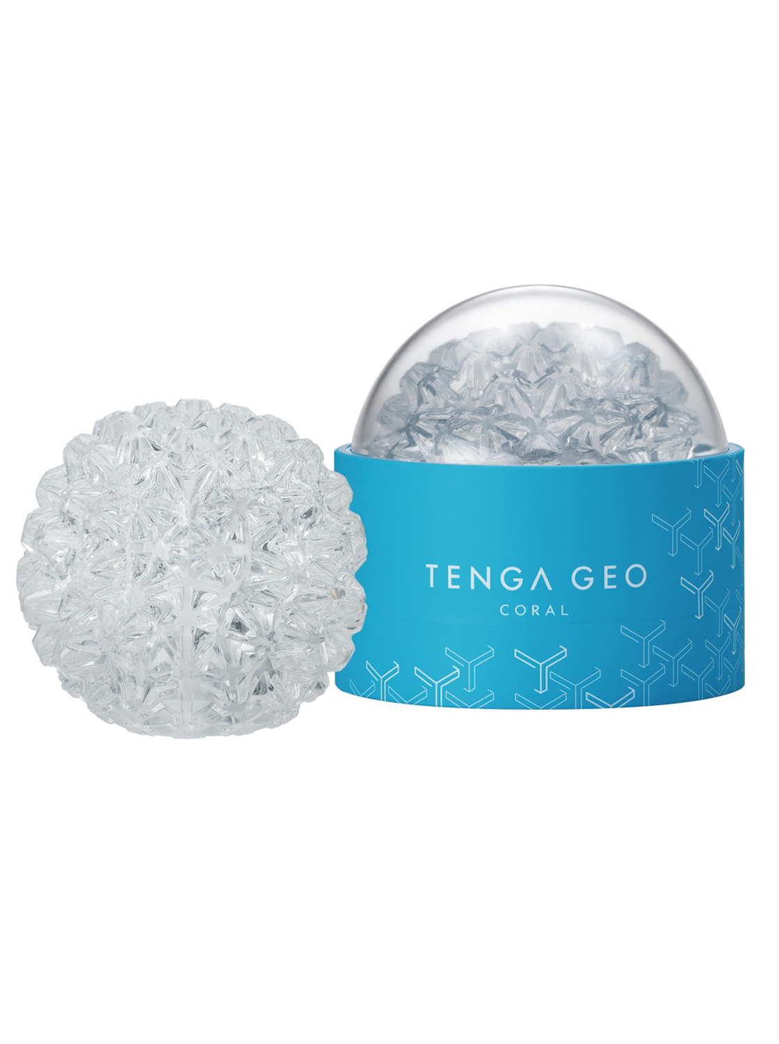 Masturbador Transparente Tenga Geo Coral