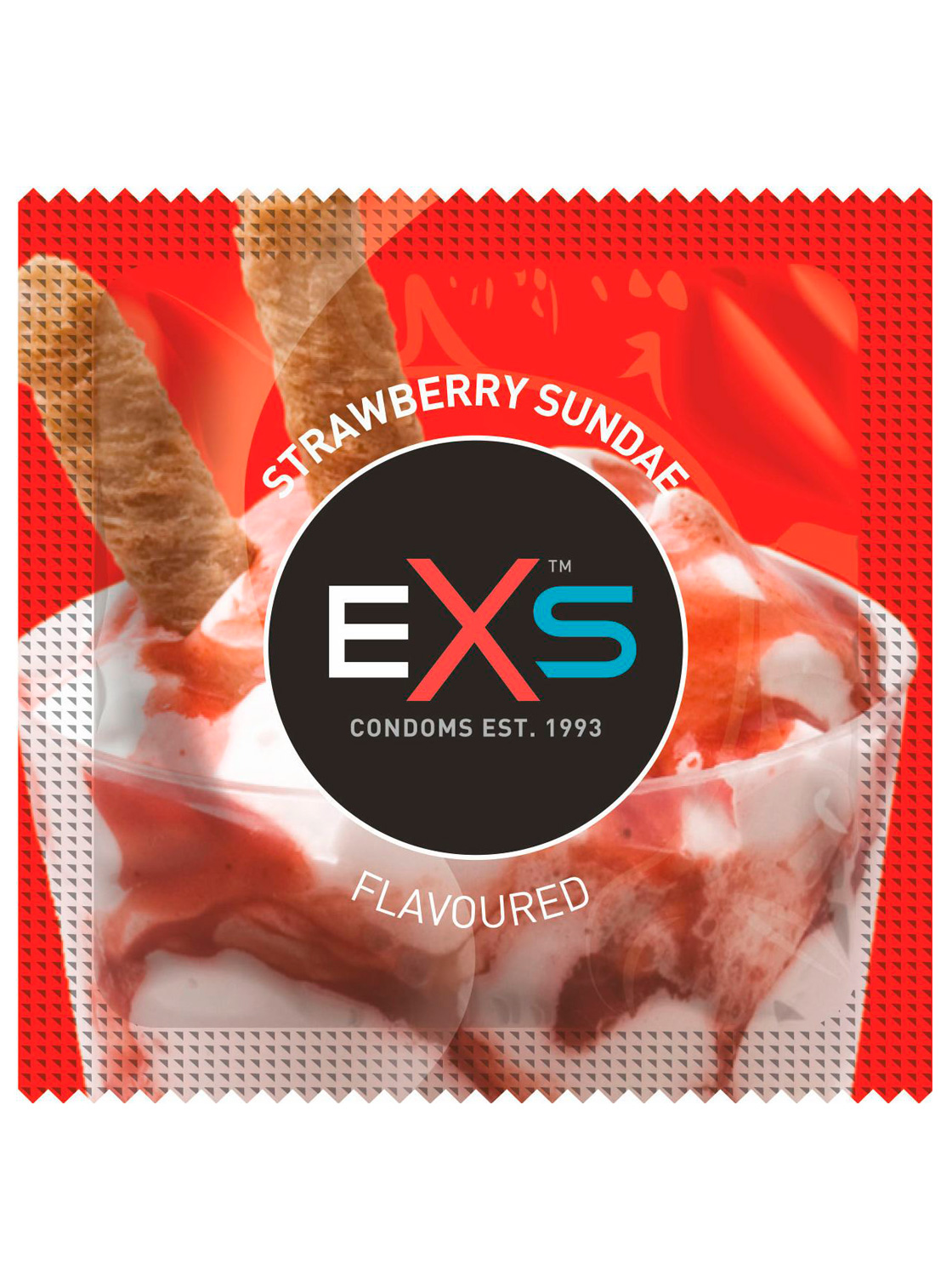 Preservativo EXS Sabor Sundae Morango 1un