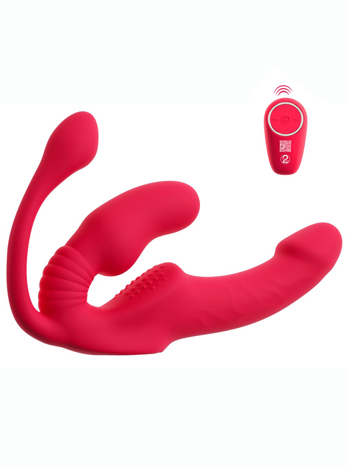 Strap-on Sem Cinta com Comando - Triple Teaser 12 cm