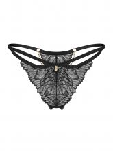 Obsessive Tanga de Renda com Corrente Dourada - Matildea Black – imagem 4