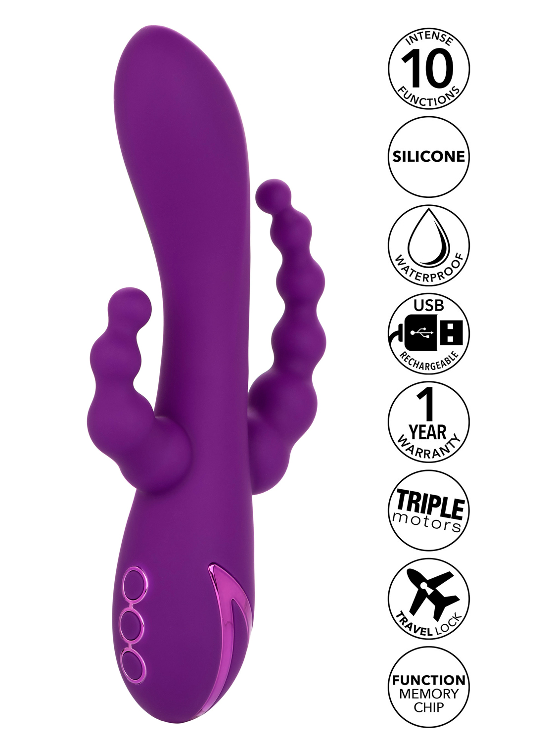 Vibrador Com Estimulador Clitoriano e Anal - BootyLicious